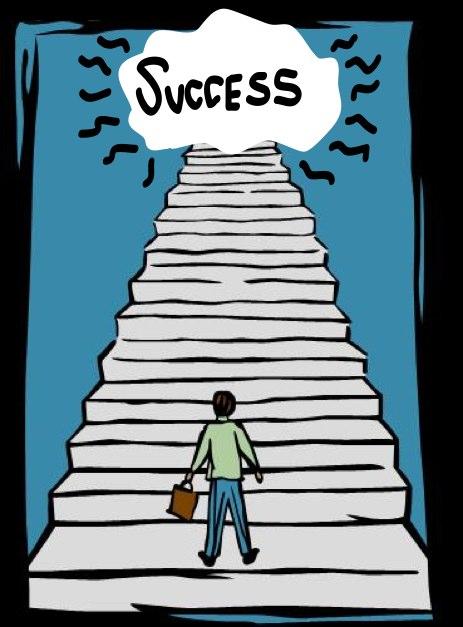 a man with briefcase standing in front of stairs